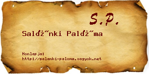 Salánki Palóma névjegykártya